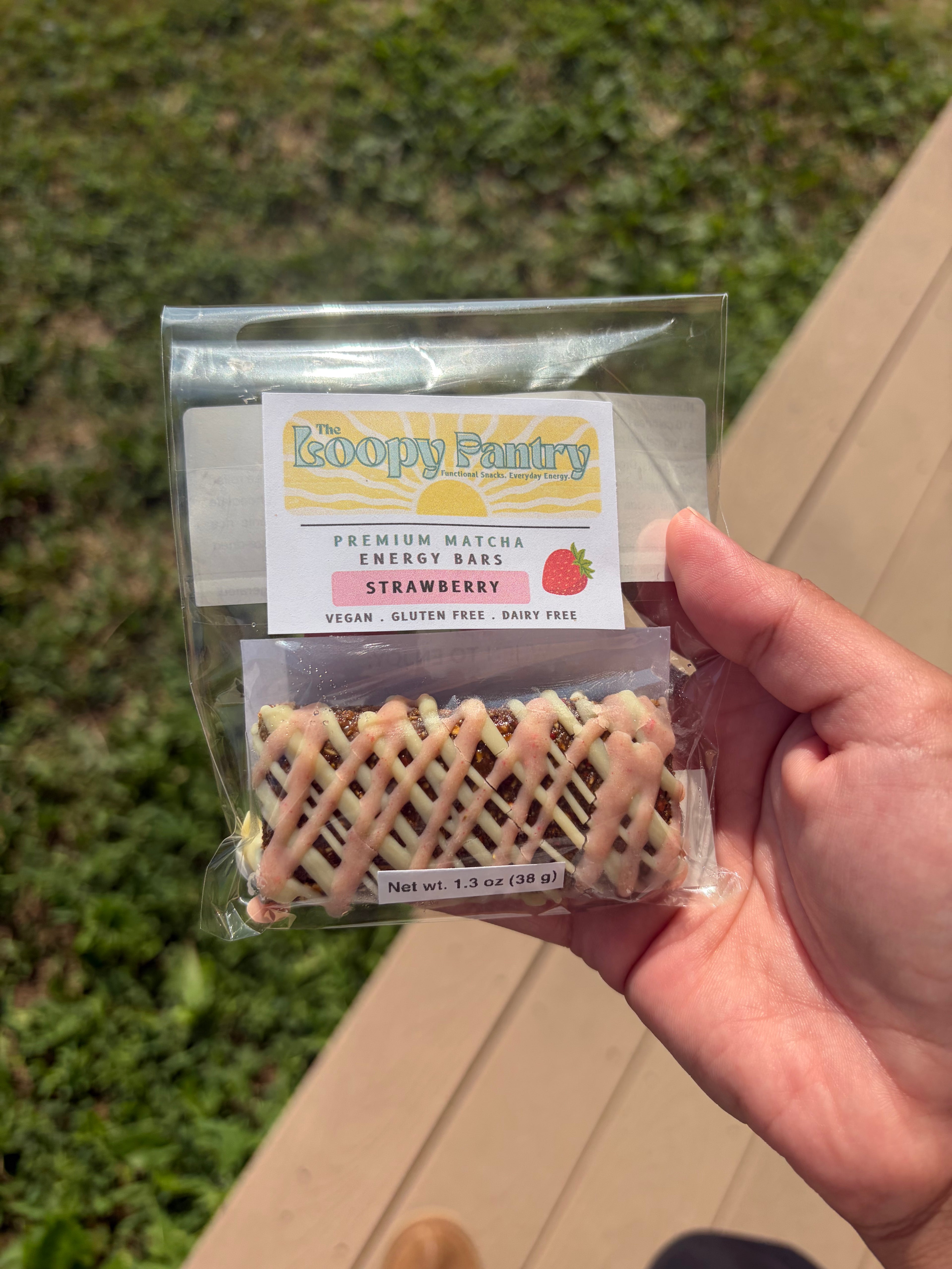 Strawberry Matcha Energy Bars (1 bar)